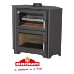 poele a bois avec four bronpi murano r 14 kw 2