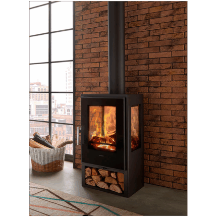 poele a bois avec prise d air externe panadero condor 3v 8 kw