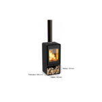 poele a bois domino avec range buche (2)