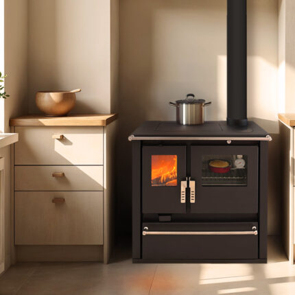 cuisiniere a bois mervio inox
