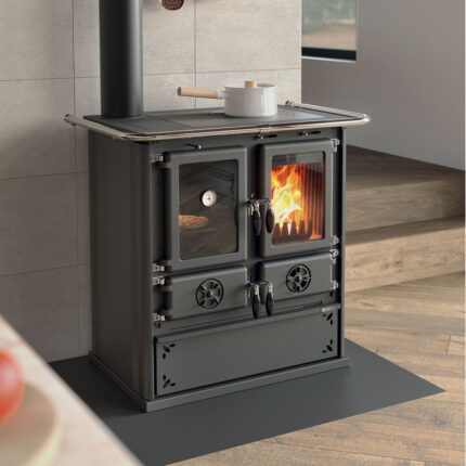 cuisiniere a bois rosetta sinistra 50 steel