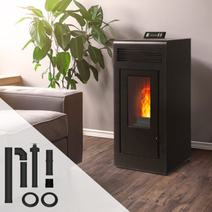 pack poele a granules etanche sortie dessus concentrique vulcano up kit d installation ventouse